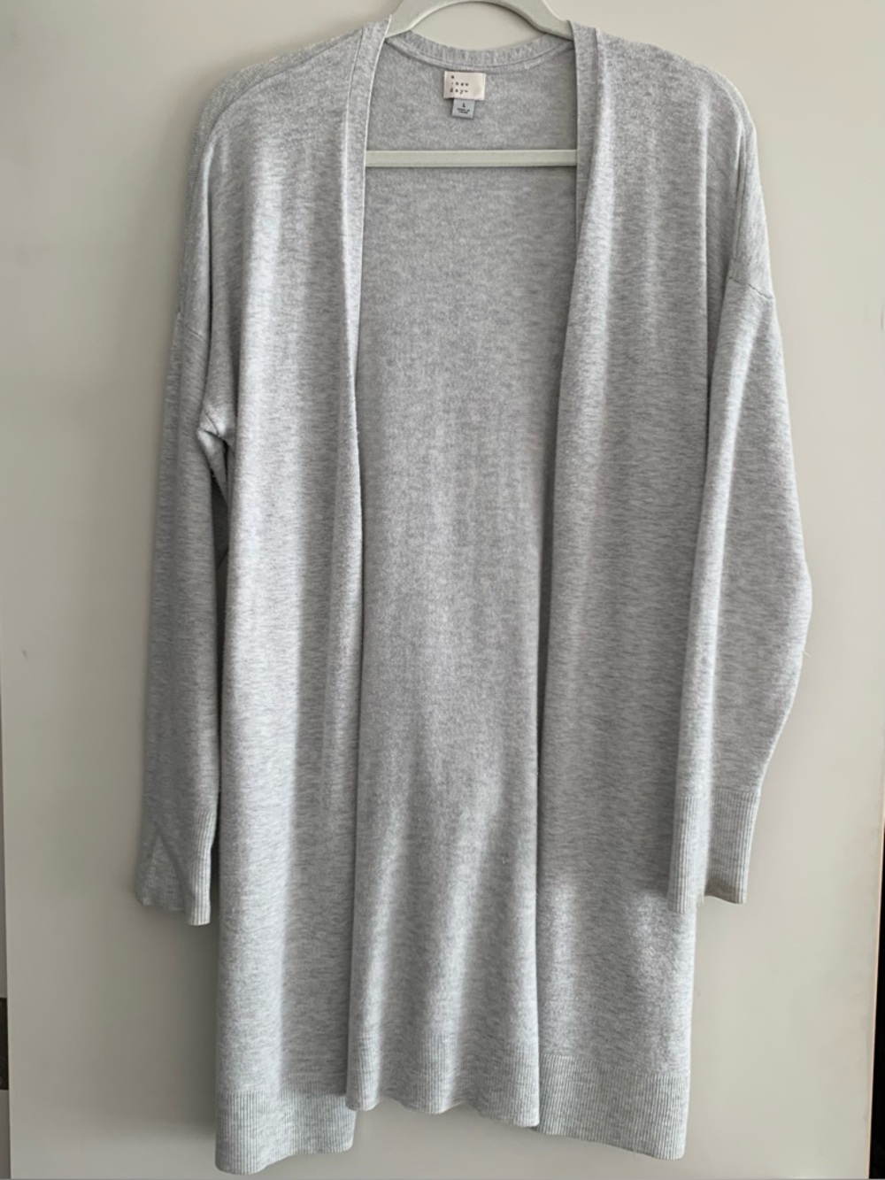a new day Light Gray Open-Front Long Cardigan